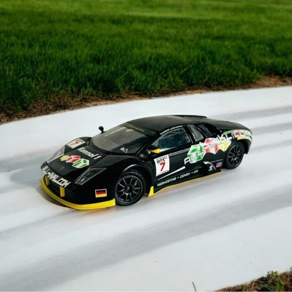 1:24 Lamborghini Murcielago FIA GT Bat Livery Die-Cast Model Opening Doors 7-8"